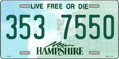NH license plate 3537550