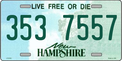 NH license plate 3537557
