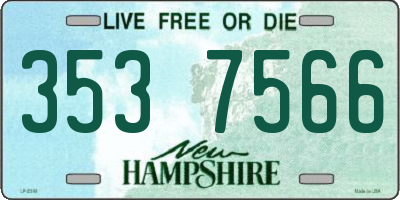 NH license plate 3537566