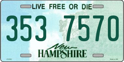 NH license plate 3537570