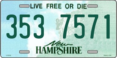 NH license plate 3537571