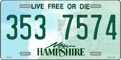 NH license plate 3537574