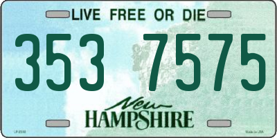 NH license plate 3537575