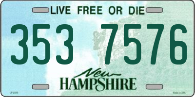 NH license plate 3537576