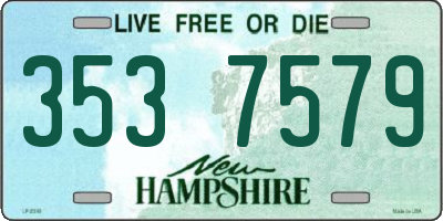 NH license plate 3537579
