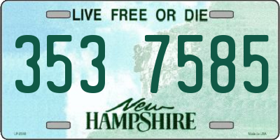 NH license plate 3537585