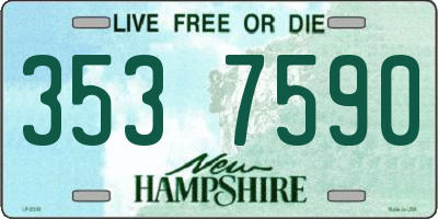 NH license plate 3537590