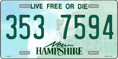 NH license plate 3537594