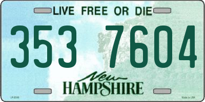 NH license plate 3537604