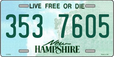 NH license plate 3537605