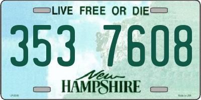 NH license plate 3537608