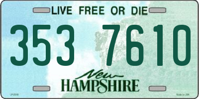 NH license plate 3537610