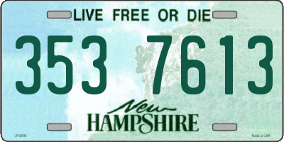 NH license plate 3537613