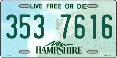 NH license plate 3537616