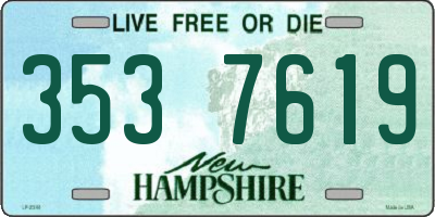 NH license plate 3537619
