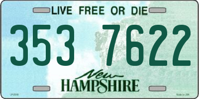 NH license plate 3537622