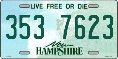 NH license plate 3537623