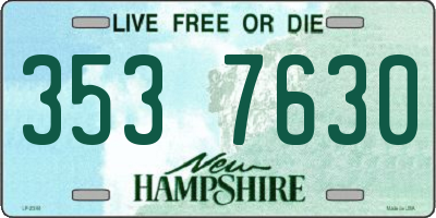 NH license plate 3537630