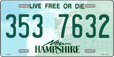 NH license plate 3537632