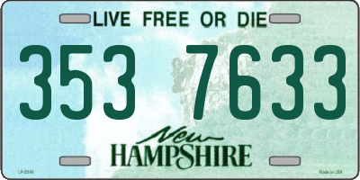 NH license plate 3537633