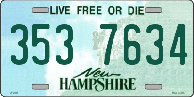 NH license plate 3537634