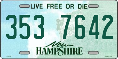 NH license plate 3537642