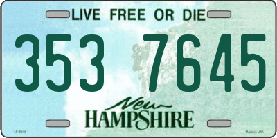 NH license plate 3537645