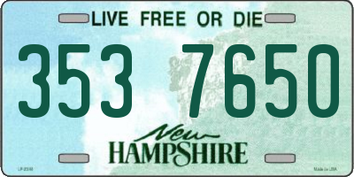 NH license plate 3537650
