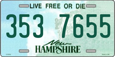 NH license plate 3537655