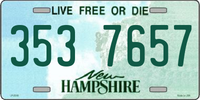 NH license plate 3537657