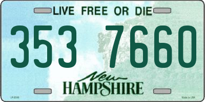 NH license plate 3537660