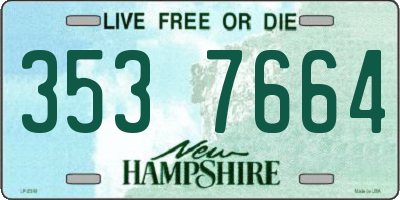 NH license plate 3537664