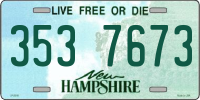 NH license plate 3537673