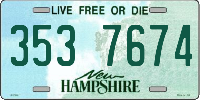 NH license plate 3537674