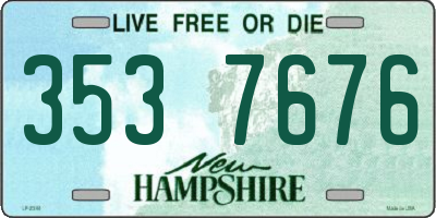 NH license plate 3537676