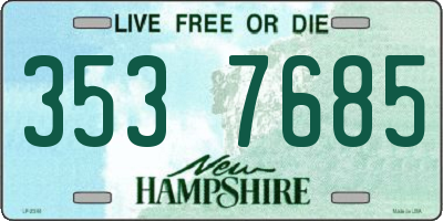 NH license plate 3537685