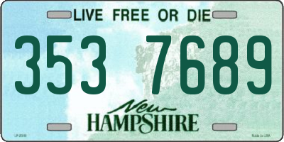 NH license plate 3537689