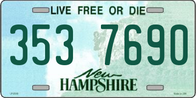 NH license plate 3537690