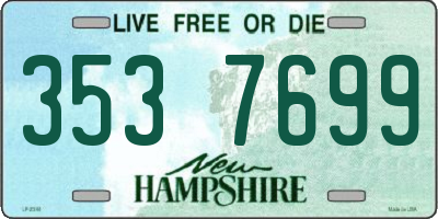 NH license plate 3537699