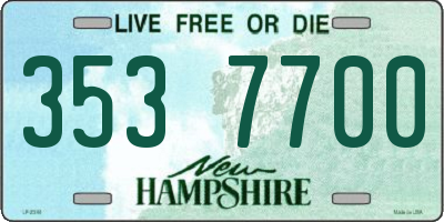 NH license plate 3537700