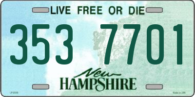 NH license plate 3537701