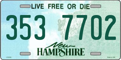 NH license plate 3537702