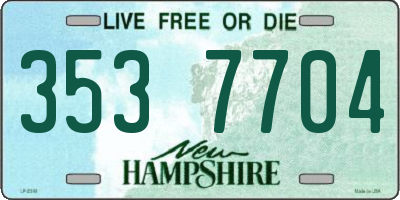 NH license plate 3537704
