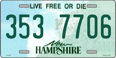 NH license plate 3537706