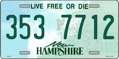 NH license plate 3537712