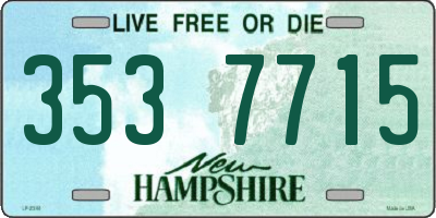 NH license plate 3537715