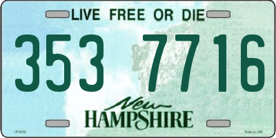 NH license plate 3537716