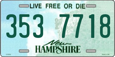 NH license plate 3537718