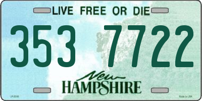 NH license plate 3537722