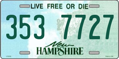 NH license plate 3537727